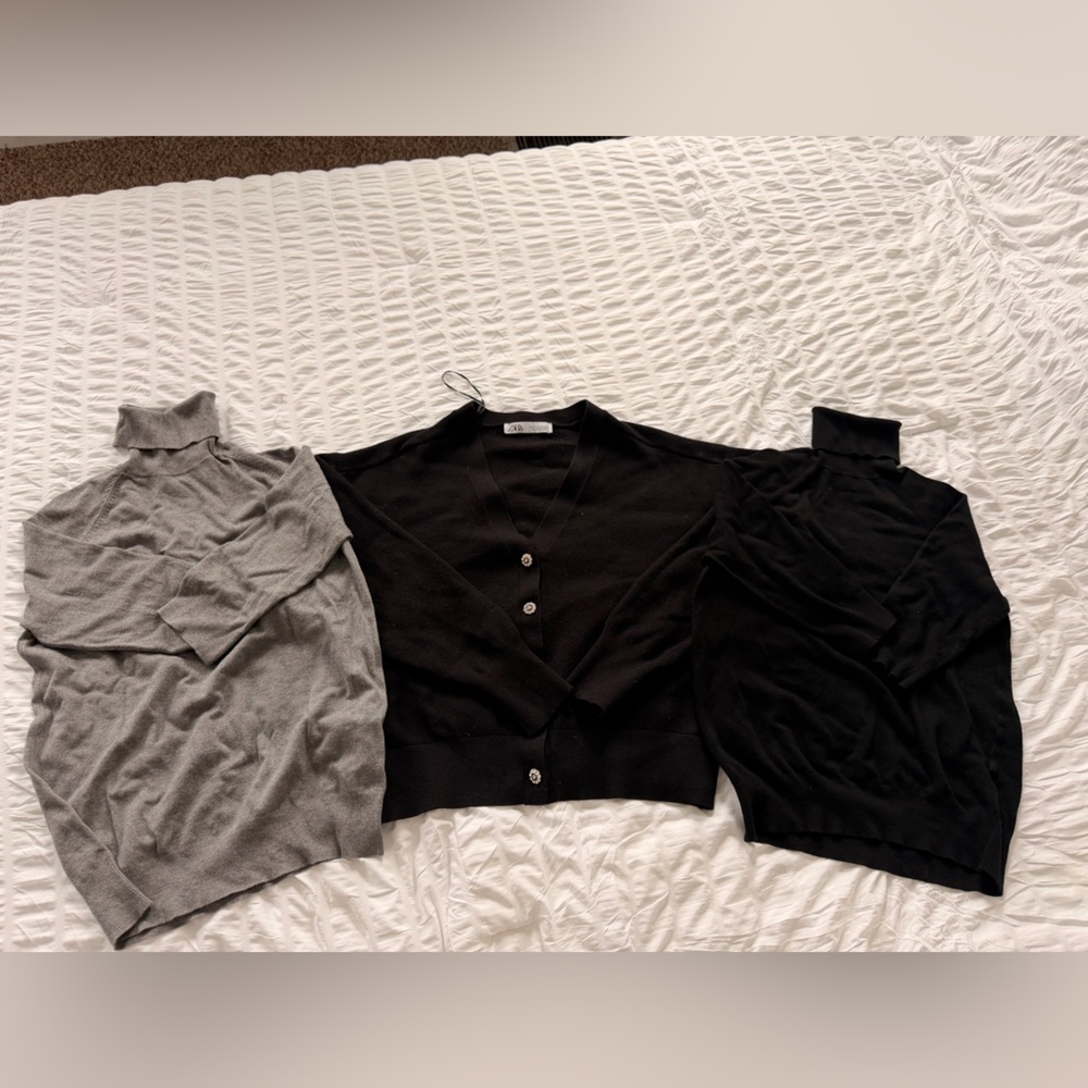 Zara Women's Sweaters in Black and Gray